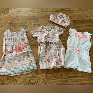 Lot of 3 dresses and romper